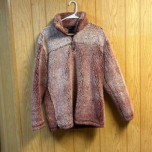 Selling a fuzzy sweater.